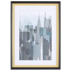 Framed Wall Print BAMAKO Rectangular 60 x 80 cm Urban Grey