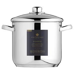 MasterClass Stainless Steel Stockpot, 11 L