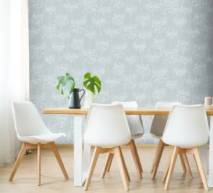 Superfresco Easy Aura Floral Blue Wallpaper