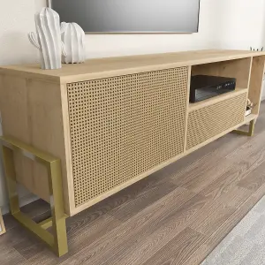 Decorotika - Utopia TV Stand TV Unit TV Cabinet with Shelves and One Cabinet