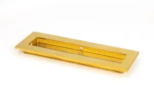 From The Anvil Polished Brass 175mm Plain Rectangular Pull