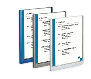 Durable DURAFRAME Magnetic Signage Frame for Metal - 5 Pack - A3 Silver