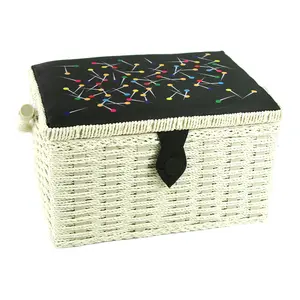 Pins and Needles Embroidered Medium Sewing Box - Sewing Online FM-014