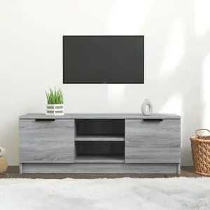 vidaXL TV Cabinet Grey Sonoma 102x35x36.5 cm Engineered Wood