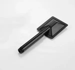 Square Handset For Bath Mixer Tap Or Shower Black