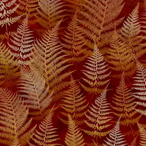 Clarissa Hulse Woodland Fern Rust Orange Smooth Wallpaper