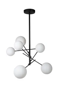 Lucide Alara Modern Pendant light 72cm - LED - G4 - 6x1,5W 2700K - Black