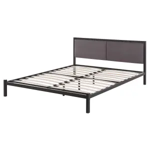 Metal EU King Size Bed Grey CLAMART