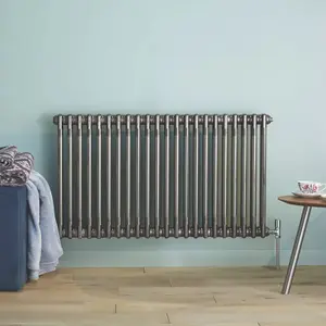 Acova Raw metal 3 Column Radiator, (W)1042mm x (H)600mm