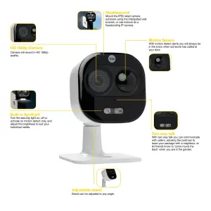 Yale All-in-One Wireless Outdoor Smart IP camera - White