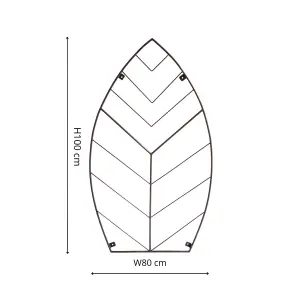 Outdoor Leaf Trellis Bronze H100cm W80cm