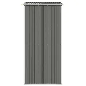 Berkfield Garden Shed Light Grey 192x108x223 cm Galvanised Steel