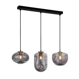 Luminosa Hatella Modern 3 Light Bar Pendant Ceiling Light, E27