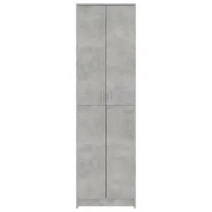 Hallway Wardrobe Concrete Grey 55x25x189 cm Engineered Wood