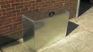 3 Compartment Galvanised steel Storage bin