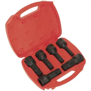 Premium 6 Piece Impact Hex Socket Bit Set with 3/4 Inch Drive in Chromoly Steel