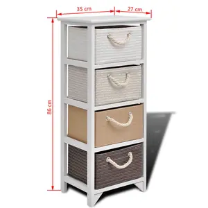 Berkfield Storage Cabinet 4 Drawers Wood