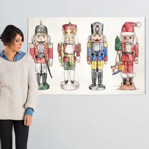 Nutcrackers - Wrapped Canvas Painting 76.2cm H x 114.3cm W x 3.81cm D