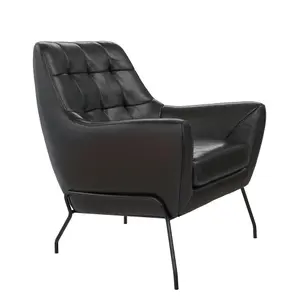 Brayden Accent Chair Black Faux Leather