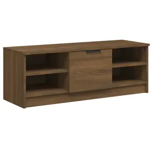 Berkfield TV Cabinet Brown Oak 102x35.5x36.5 cm Engineered Wood