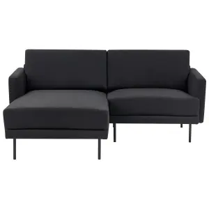 Right-Hand Corner Sofa BREDA Black 2 Seater Right Hand