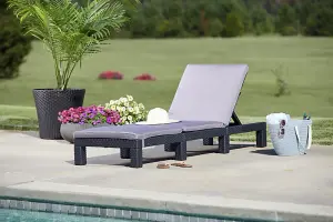 Keter Daytona Relax Sun Lounger - Anthracite