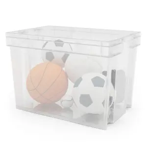 Form Xago Heavy duty Clear 68L Plastic Stackable Storage box