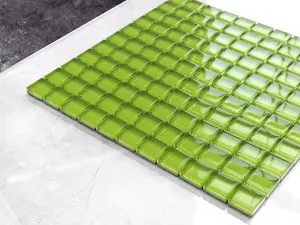 Glass mosaic on mesh for bathroom or kitchen 300mm x 300mm - Mojito