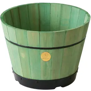 VegTrug Wooden Barrel Planter - Small Build-a-Barrel Kit Sage Green