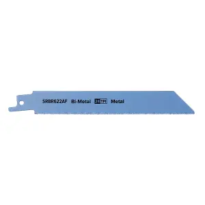 Sealey 150mm 24 TPI Metal Reciprocating Saw Blade Pack of 5 Pieces SRBR622AF