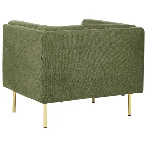 Beliani Retro Armchair MOEN Fabric Green