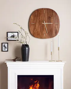 Wall Clock TAPTI Wood Dark Wood