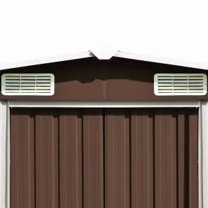 Berkfield Garden Shed 257x489x181 cm Metal Brown