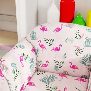 AIYAPLAY Kids Sofa Chair with Flamingo Design for Bedroom, Playroom, Pink