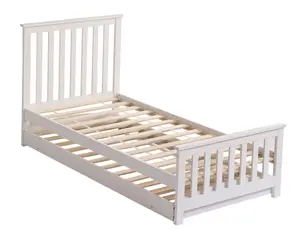 3ft Oxford Bed (White) with Trundle Set