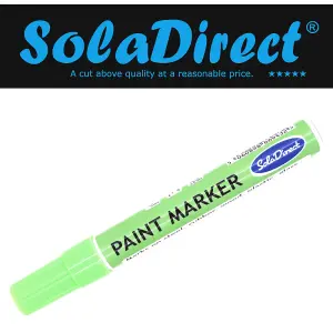 Oil-based Paint Marker Pen Permanent for Tyres Rubber Stone Leather Fabric Plastic Glass (Neon Green)