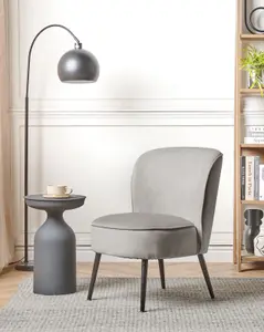 Armchair VOSS Velvet Light Grey