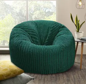 Adult Classic Beanbag Jumbo Cord Bean bags Ready filled - Teal