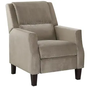 Recliner Chair EGERSUND Velvet Taupe