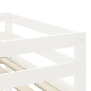 Berkfield Kids' Loft Bed with Ladder White 80x200 cm Solid Wood Pine