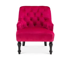 Velvet Pink Armina Accent Chair