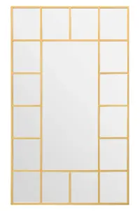 MirrorOutlet The Genestra Gold Modern Wall Leaner Garden Mirror 200 x 120cm