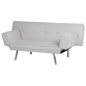 Beliani Scandinavian Sofa Bed BRISTOL Light Grey