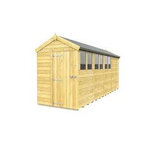 DIY Sheds 5x17 Apex Shed - Single Door With Windows