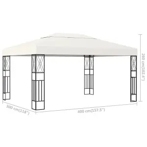 Berkfield Gazebo 3x4 m Cream Fabric