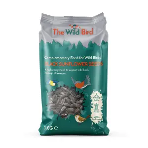 The Wild Bird Black Sunflower Seeds Bird Feed 1kg