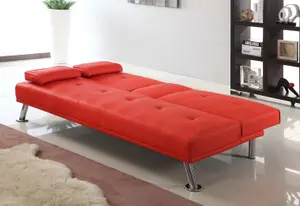 Comfy Living Verona Sofa Bed in Red