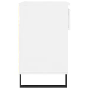 Berkfield Shoe Cabinet High Gloss White 70x36x60 cm Engineered Wood