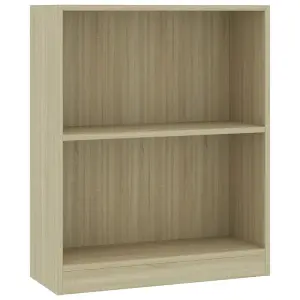 Berkfield Bookshelf Sonoma Oak 60x24x74.5 cm Engineered Wood