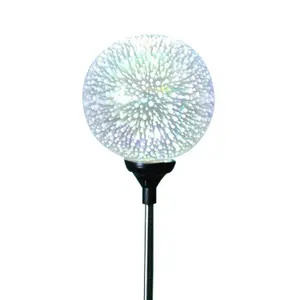 Haven Plastic Solar Garden 3D Globe Light Solar Panel Collects Sunlight to Charge Attractive look